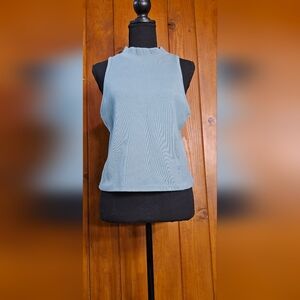 A New Day Fitted Blue Tank Top